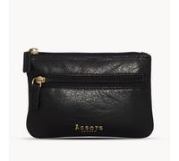 Assots London Women's MARY' Soft Small Leather Coin Purse in Black