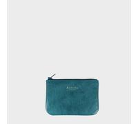 Assots London Women's Poppy' Full Grain Leather Zip Top Coin Purse in Blue