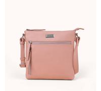 Assots London Women's RUE' Soft Pebble Grain Leather Crossbody Bag in Peach Assots London Peach One Size