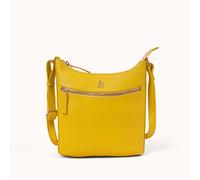 Assots London Women's SALLY' Pebble Grain Real Leather Crossbody Bag in Yellow