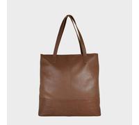 Assots London Women's SIENNA' Embossed Croc + Pebble Grain Unlined Leather Tote Bag in Tan Assots London Tan