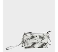 Assots London Women's 'TODD' Tie Dye Real Leather Crossbody Wristlet Bag in Black Assots London Black One Size