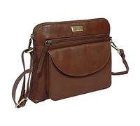 ASSOTS Stylish & Versatile Small Crossbody Bags for Women - Real Leather Shoulder Bag, Premium Sling Purse, Handbags for Travel (Brown Polished VT)