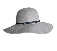 ASSQI Women’s 100% Wool Felt Floppy Hat Fedora Wide Brim Cloche Bowler Hat Foldable, F-grey, One Size