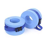 ASSR Foam Swim Aquatic Cuffs,Paired Blue Swim Ankle Bands Water Aerobics Float Ring Exercise Set Exercise Float Sleeves Arm Belt with Quick Release Buckle for Swim Fitness Training 2pcs