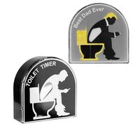 ASSRECT 2 PCS 5 Minute Toilet Timer, Funny Bathroom Sand Timer Gift for Dad