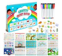 ASSRECT Busy Book for Toddlers, 15 Themes Montessori Preschool Learning Book, Preschool Learning Activities Educational Toys for 3 4 5 Year old Boys and Girls