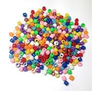 Asst Coloured Plastic Pony/Barrel Beads - 1000pk