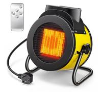 Asstikoo 2000W Electric Fan Heater with PTC Ceramic Heating, Portable Space Heater for Home, Bedroom, Garage, Office, Outdoor Heater with Remote 90°Adjustable Tilt, 35 dB Quiet