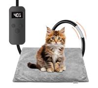 Asstikoo Pet Heating Pad,Adjustable Dog Heated Pad with 12 Level Timer and 30-55℃ Temperature,Pet Indoor Heating Blanket for Cat with Chew Resistant Cord,Long-Time Working Electric Pet Heated Mat (M)