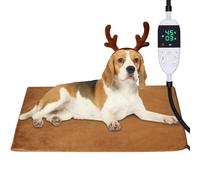 Asstikoo Pet Heating Pad,Adjustable Dog Heating Pad with Timer and 30-60℃ Temperature,Pet Indoor Heating Blanket for Cat Dog with Chew Resistant Cord,Long-Time Working Electric Pet Heated Mat(L)