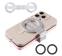 asStylish Twins Carry: Magnetic Dual-Phone Holder for iPhone & Android | Lightweight Solution for Professionals, Travelers & Gamers | Manage 2 Mobile Phones for Work, Personal Use (Silver, General)