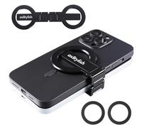 asStylish Twins Carry: Magnetic Dual-Phone Holder for iPhone & Android | Lightweight Solution for Professionals, Travelers & Gamers | Manage 2 Mobile Phones for Work, Personal Use (Black, General)