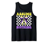 Assume Nothing Nonbinary Flag Pride Girl Coquette Bow Tank Top