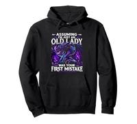 Assuming I'm Just An Old Lady Fantasy Book Reader Mom Dragon Pullover Hoodie