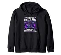 Assuming I'm Just An Old Lady Fantasy Book Reader Mom Dragon Zip Hoodie