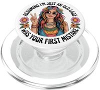 Assuming I'm Just An Old Lady Was Your First Mistake Hippie PopSockets PopGrip for MagSafe