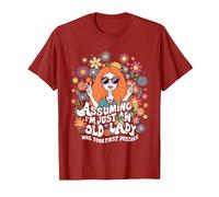 Assuming I'm Just an Old Lady was Your First Mistake Hippie T-Shirt, Men, Cranberry Red, XX-Large