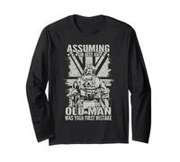 Assuming I'm Just An Old Man Flag UK British Veteran Long Sleeve T-Shirt