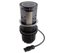 Assured Pop-Up Desk Power Unit 100mm 4 Fused Sockets 2x USB-A 2x USB-C Qi Wireless 2m