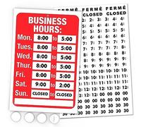 ASSURED SIGNS Opening Hours Sign, 11.7 x 7.7 Inch, Shop Opening Times