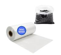 ASSUREPAK Clear Produce Poly Bag On A Roll for Bread, Meat and Groceries - 12"x24" - 500 Bags - 1 Roll Per Case - 1.5 mil