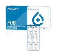 AssuTest Bowel Cancer Home Test Kit, Fit Test Bowel Cancer 2 Tests, Rapid At-Home Colon Screening for Occult Blood, Easy to Use