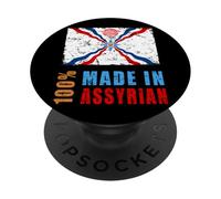 Assyrian Ashur Flag,Ashur Emblem,Suryoyo Syriac,Syria,Iraq PopSockets Adhesive PopGrip