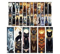ASSZBE Cat Tarot Bookmarks, 30 Mystical Cards for Readers & Cat Lovers Gift