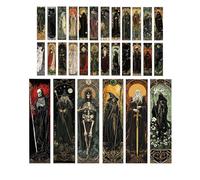 ASSZBE Retro Wizard Bookmarks, 30-Piece Art Nouveau Page Markers, 15 x 4 cm