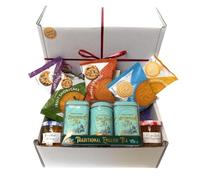 AST Gifts Tea Hamper Gift Set | with British Buttery Biscuits, Sweet Honey and Marmalade, and Traditional Loose Tea in Mini English Tins for All Occasions