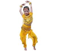 Astage Girl belly dance clothing all ornaments Yellow L