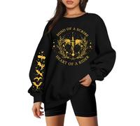 ASTANFY Oversized Book Sweatshirt Women Funny Bookish Sweatshirts Book Lover Shirt Bookworm Sweaters Reading Long Sleeve Top, Black-a, XL