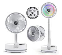 Astaowl Portable Foldable 40000mAh Rechargeable Standing Fan - USB Desk, 4 Speed, Battery Operated, Remote Controller, Quiet Telescopic (A10S)