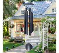 ASTARIN 45-Inch Wind Chimes for Outdoors,Memorial Wind Chimes Large with 6 Heavy Tubes, Large Deep Tone for Garden Hanging Decor, Sympathy Gifts,Midnight Blue