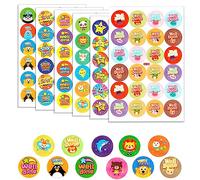 ASTARON 1440 Pcs Reward Stickers for Kids Motivational Praise Teachers Stickers for Students, Star Stickers for Reward Chart Kids Reward Stickers Parents' Reward Stickers for Children (60 Sheet)