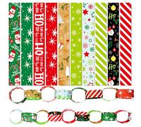 ASTARON 300 Pcs Christmas Paper Chains Festive Craft Paper Decorations 10 Styles