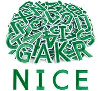 ASTARON 36 Pcs Iron on Letters and Numbers Patches, 1.5 Inch Alphabet Embroidered Patch A-Z, Numbers 0-9 Patches Alphabet Cloth Patch for Clothes, Socks, Jeans, Hat, DIY Accessories(Green)