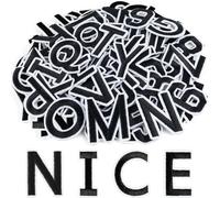 ASTARON 36 Pcs Iron on Letters and Numbers Patches, 1.5 Inch Alphabet Embroidered Patch A-Z, Numbers 0-9 Patches Alphabet Cloth Patch for Clothes, Socks, Jeans, Hat, DIY Accessories(Black)