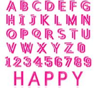 ASTARON 72 Pcs Iron on Letters and Numbers Patches, 1.5 Inch Letters A-Z Numbers 0-9 Embroidered Applique Patches Alphabet Cloth Patch for Clothes, Bags, Socks, Jeans, Hat, DIY Accessories(Magenta)