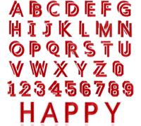 ASTARON 72 Pcs Iron on Letters and Numbers Patches, 1.5 Inch Letters A-Z Numbers 0-9 Embroidered Applique Patches Alphabet Cloth Patch for Clothes, Bags, Socks, Jeans, Hat, DIY Accessories(Red)