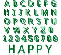 ASTARON 72 Pcs Iron on Letters and Numbers Patches, 1.5 Inch Letters A-Z Numbers 0-9 Embroidered Applique Patches Alphabet Cloth Patch for Clothes, Bags, Socks, Jeans, Hat, DIY Accessories(Green)