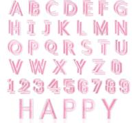 ASTARON 72 Pcs Iron on Letters and Numbers Patches, 1.5 Inch Letters A-Z Numbers 0-9 Embroidered Applique Patches Alphabet Cloth Patch for Clothes, Bags, Socks, Jeans, Hat, DIY Accessories(Pink)