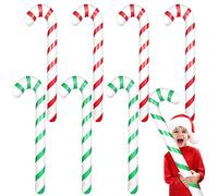 ASTARON 8 Pack 35" Inflatable Jumbo Candy Canes for Outdoor Christmas Party Decorations