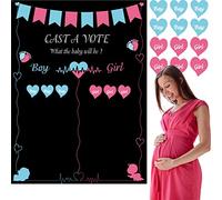 ASTARON Baby Gender Reveal Ideas Game 72pcs Stickers Voting Boy or Girl Gender Reveal Party Supplies Gender Reveal Party Decorations