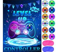 ASTARON Pin The Tail Games with 30 Button, Game Pin Games Party Supplies