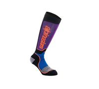 Astars Youth MX Plus Socks Black Royal Blue Purple - M-L (US 3-6/ EU 34-38)
