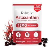 Astaxanthin 12mg, 120 Softgels - Premium Astaxanthin Antioxidant Supplements, Enhanced with Coconut Oil for High Absorption | Supports Eye, Skin, Heart, Joint & Immune Health | Vegan, Non-GMO, Gluten