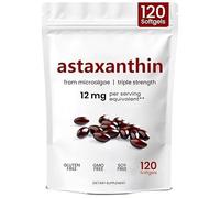 Astaxanthin 12mg,Premium Astaxanthin Antioxidant Supplement,Health & Energy Support,Non-GMO,Astaxanthin Softgels,Easy to Swallow,Vegan- Friendly & Gluten-Free - 120 Softgels (1 pcs)