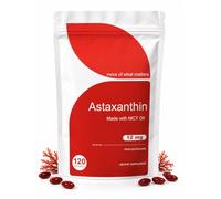 Astaxanthin 12mg Softgels with MCT Oil, 120 Softgels, Natural Astaxanthin from Microalgae, Non-GMO Formula, Daily Food Supplement for Adults, 120 Day Supply